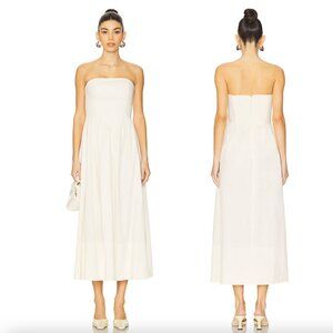 NEW WeWoreWhat Corset Maxi Dress Ivory White Strapless Bridal XS